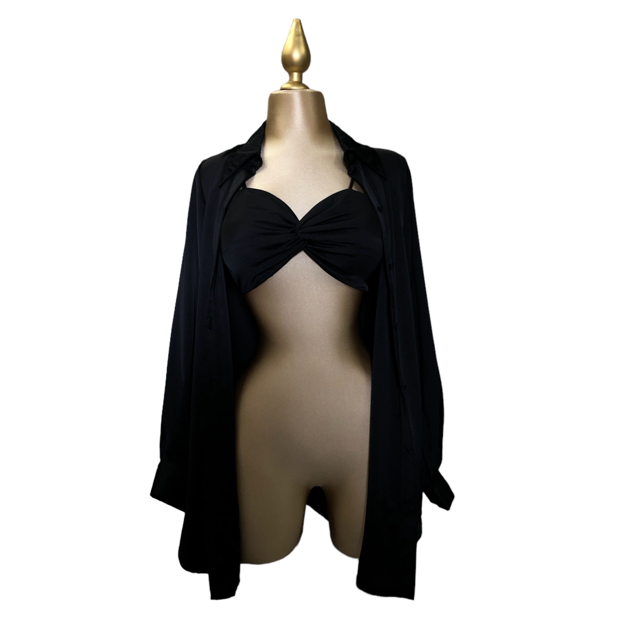 Conjunto de blusa con top negro LC