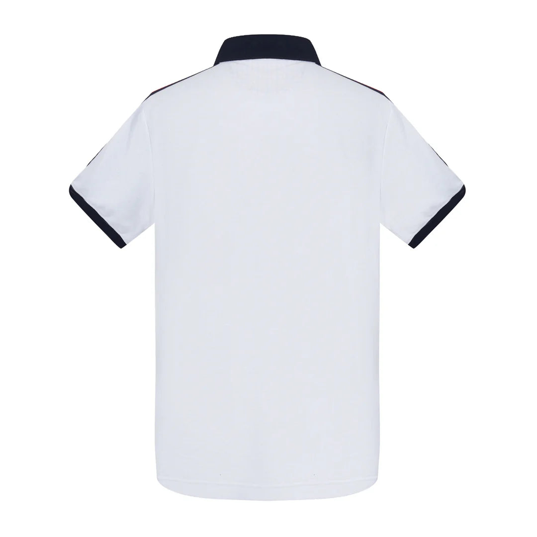 Playera Polo Atemporal Blanca Rock Hampton Polo Team