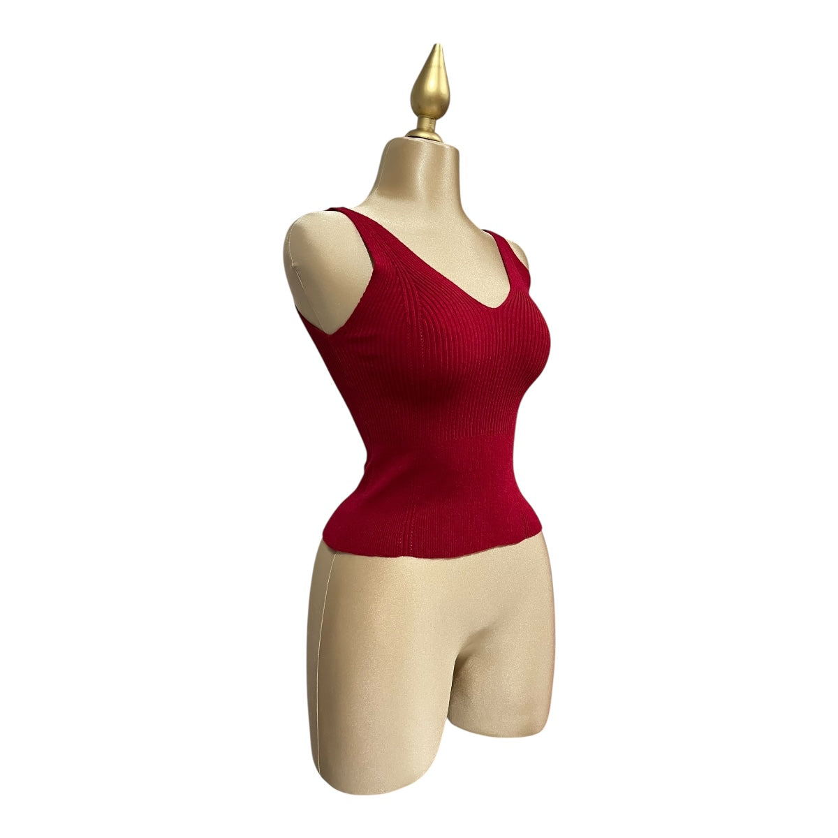 Top Tirantes Cuello En V Rojo  Para Dama OM