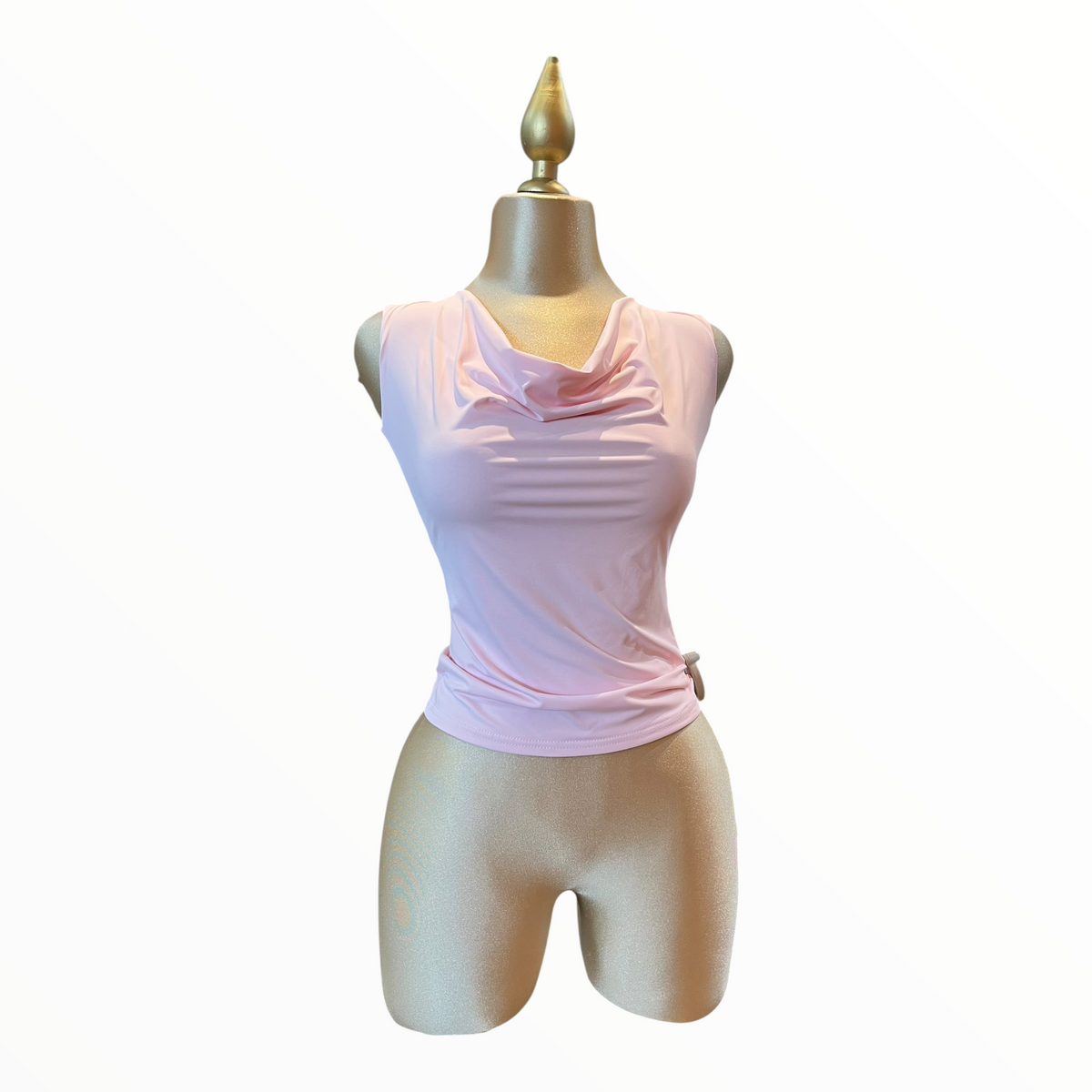 Blusa Rosa Con Escote Posterior Drapeado LC