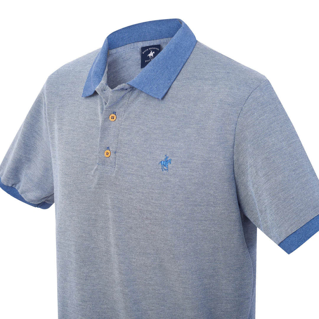 Playera Polo Petróleo Para Caballero Rock Hampton Polo Team