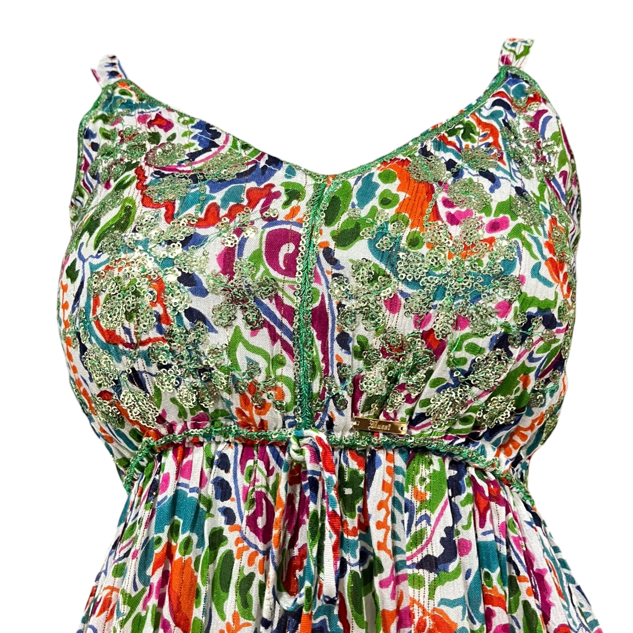 Vestido Con Tirantes Multicolor Mussi