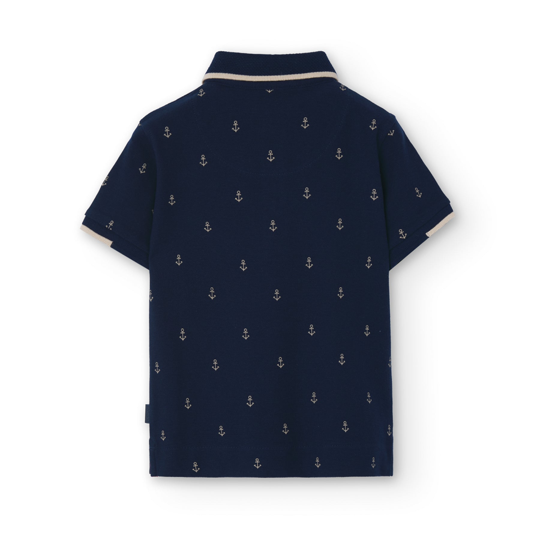Playera Polo Pique Estampado Anclas Para Niño BOBOLI