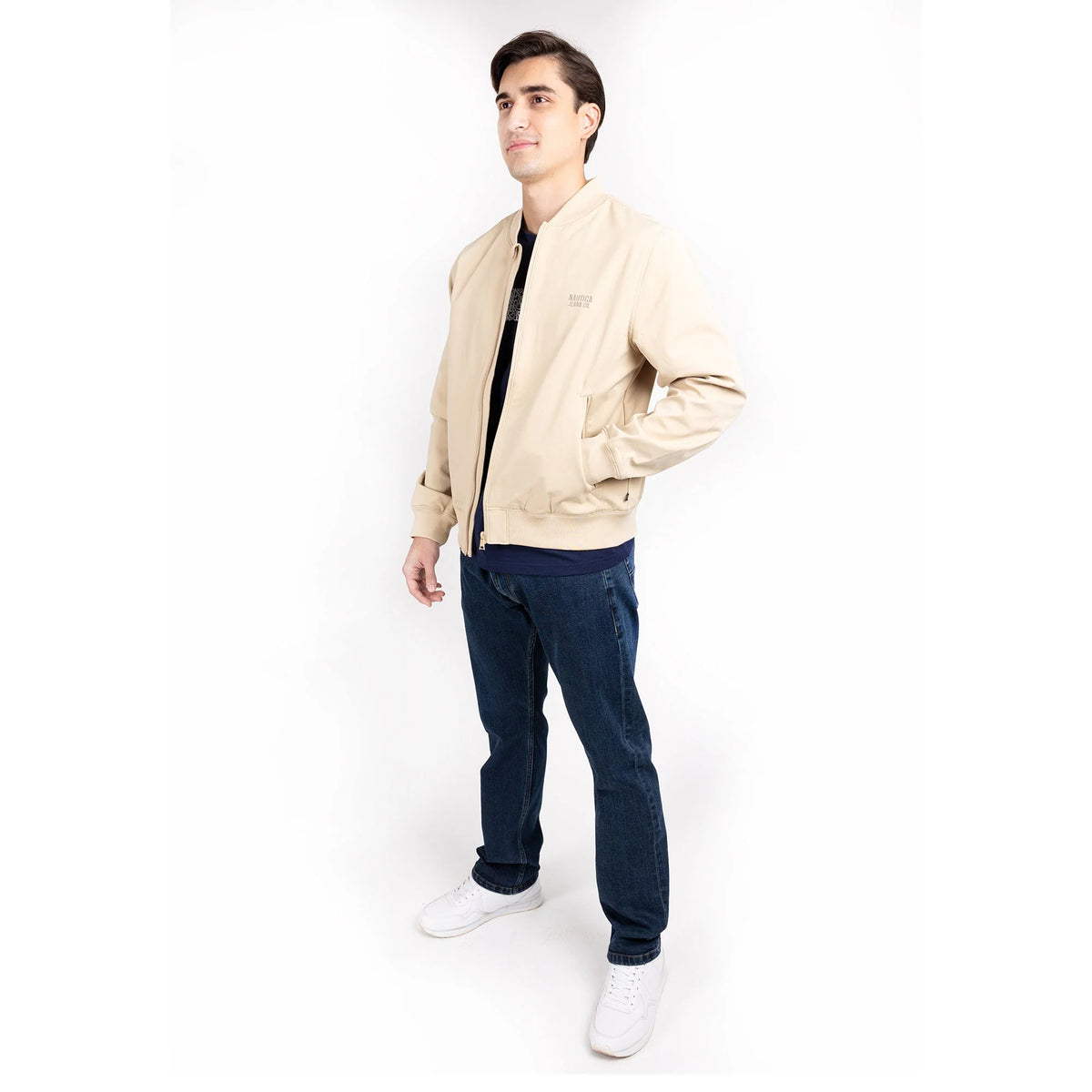 Chamarra Liviana De Hombre Beige Nautica Jeans