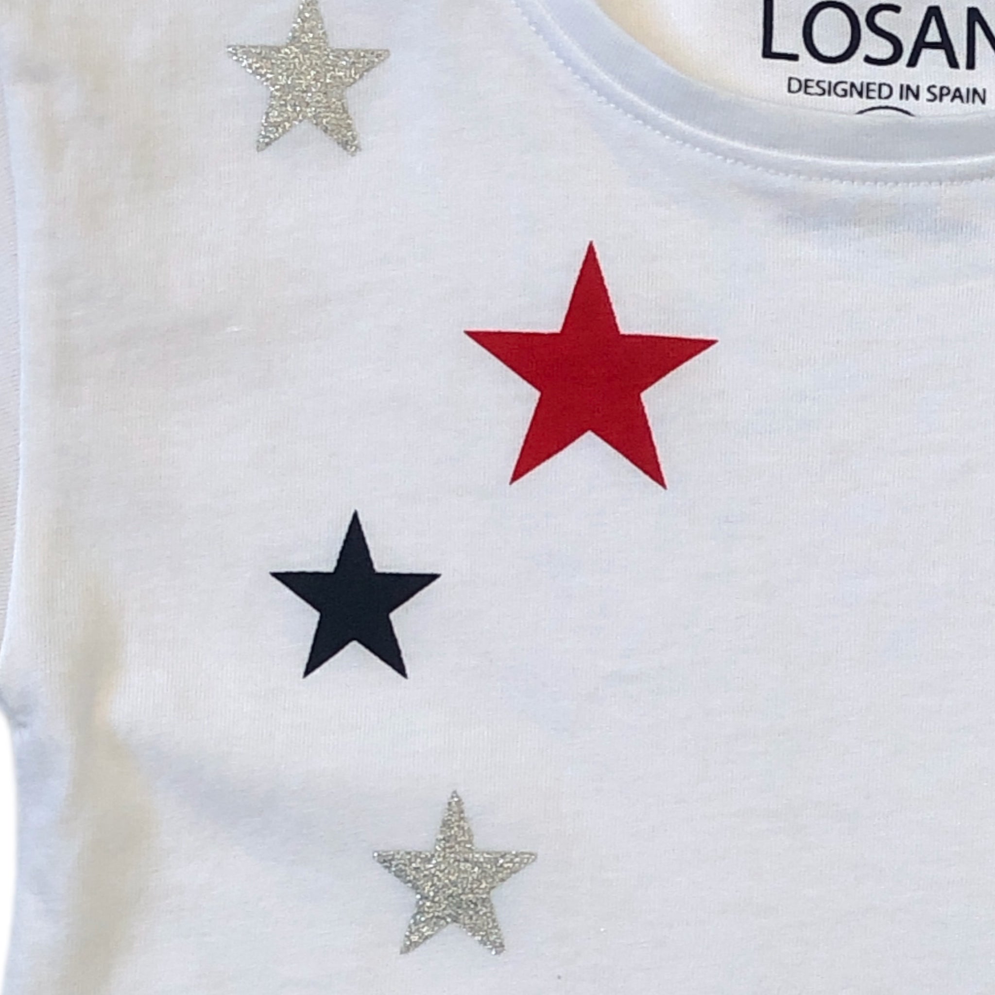 Conjunto Estrella De Playera Manga Corta Y Short Niña Losan