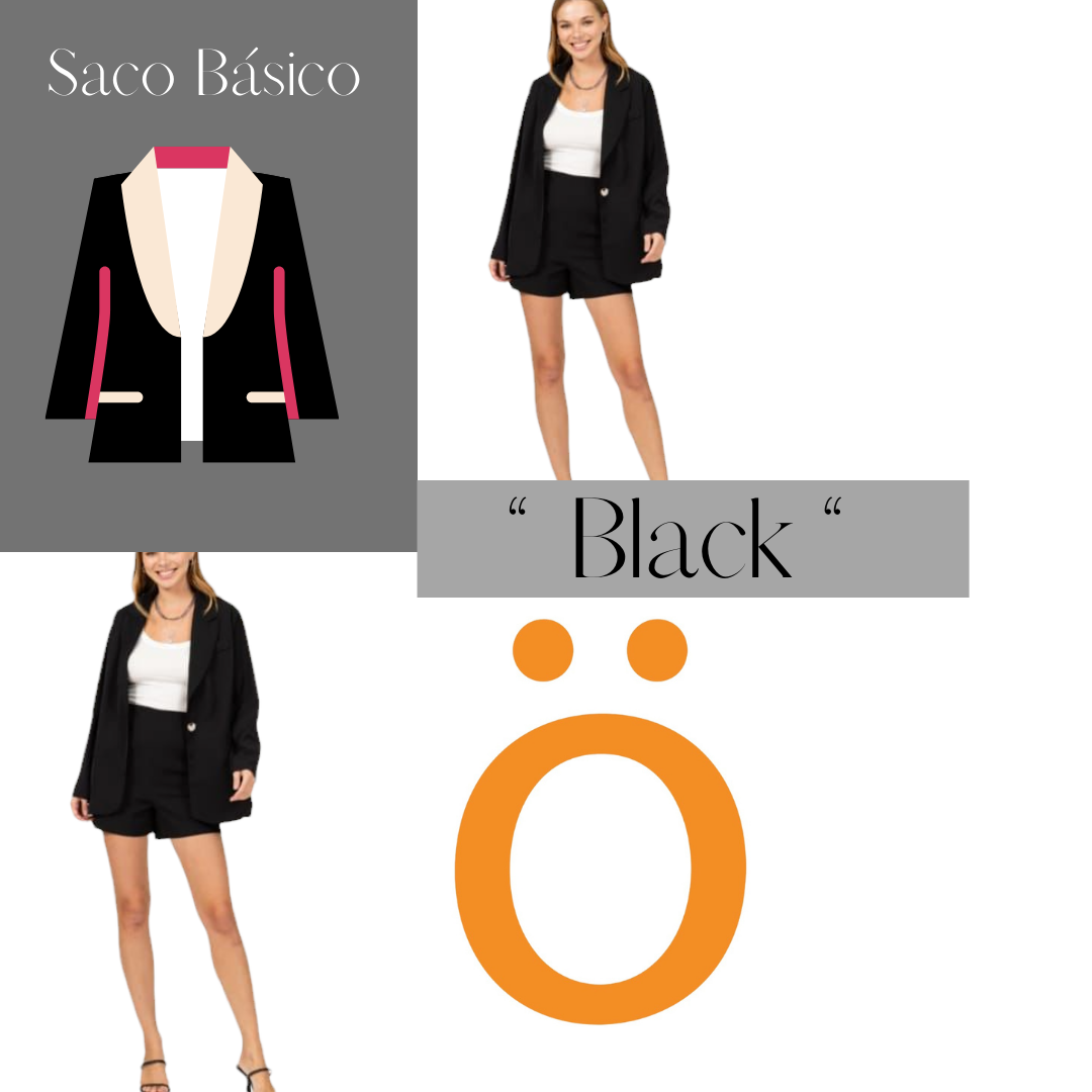 Saco Para Dama Color Negro ERIVEL