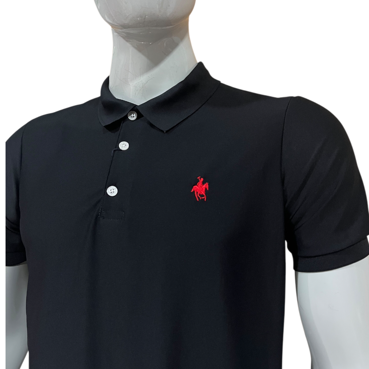 Playera Polo Color Negro Rock Hampton Polo Team
