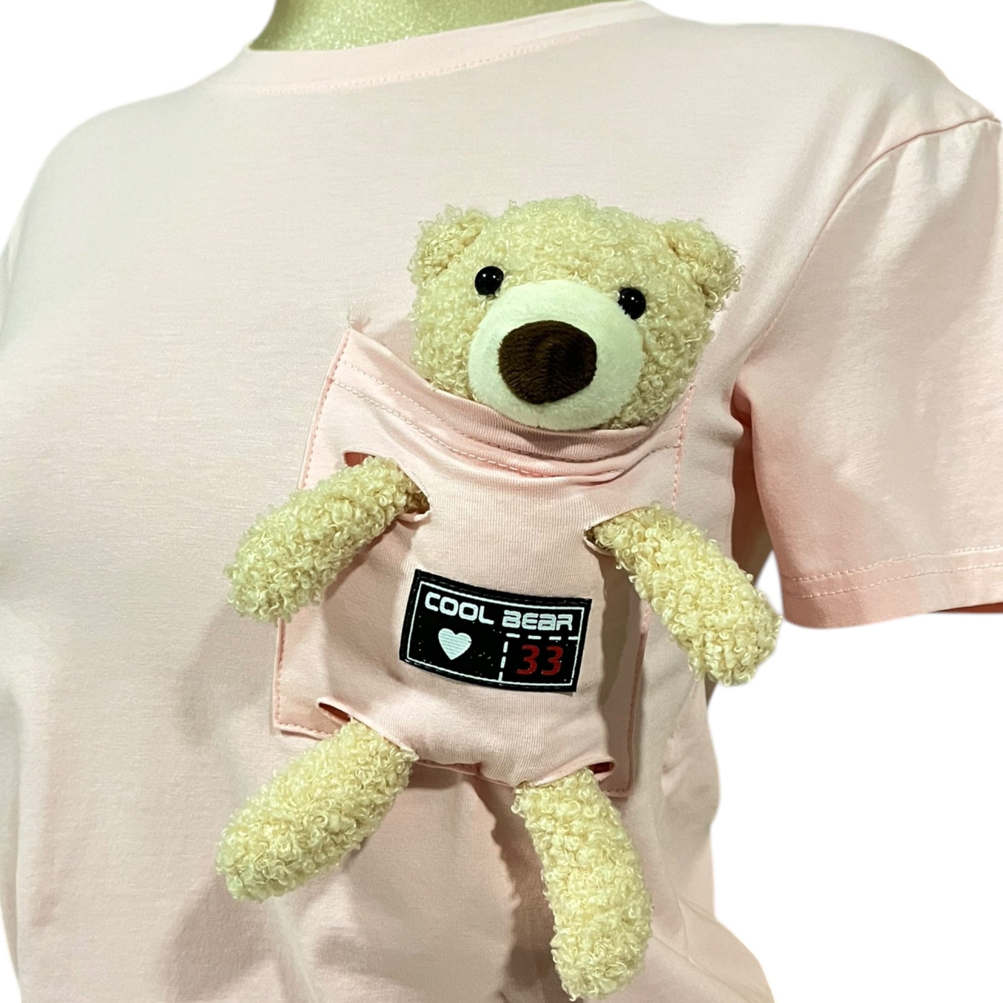 Playera Osito Peluche Rosa LC