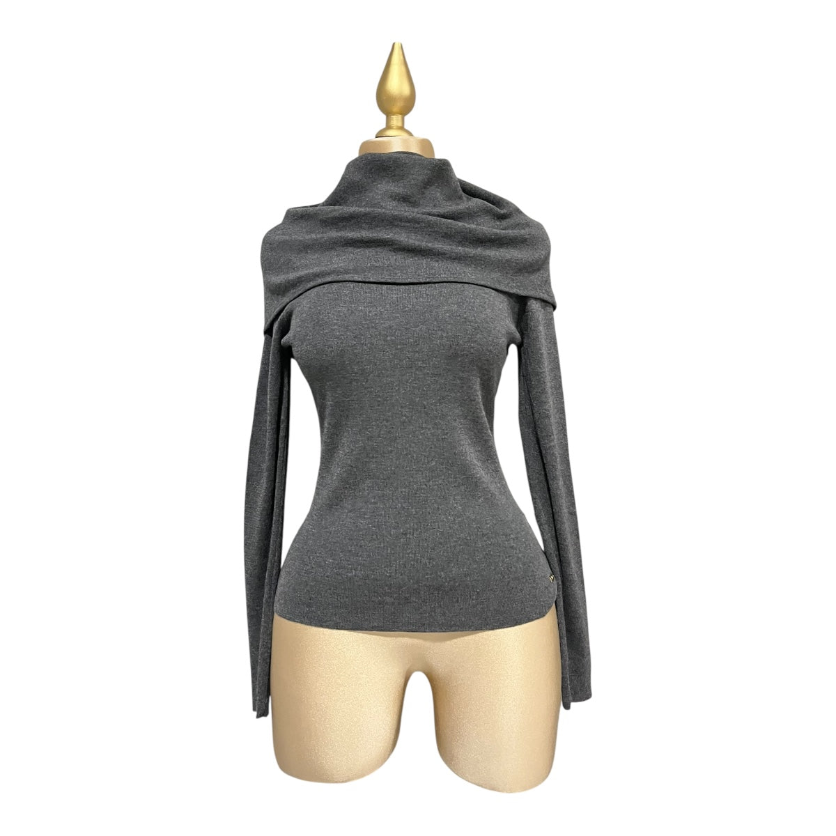 Suéter Gris Cuello Suelto Para Dama MUSSI