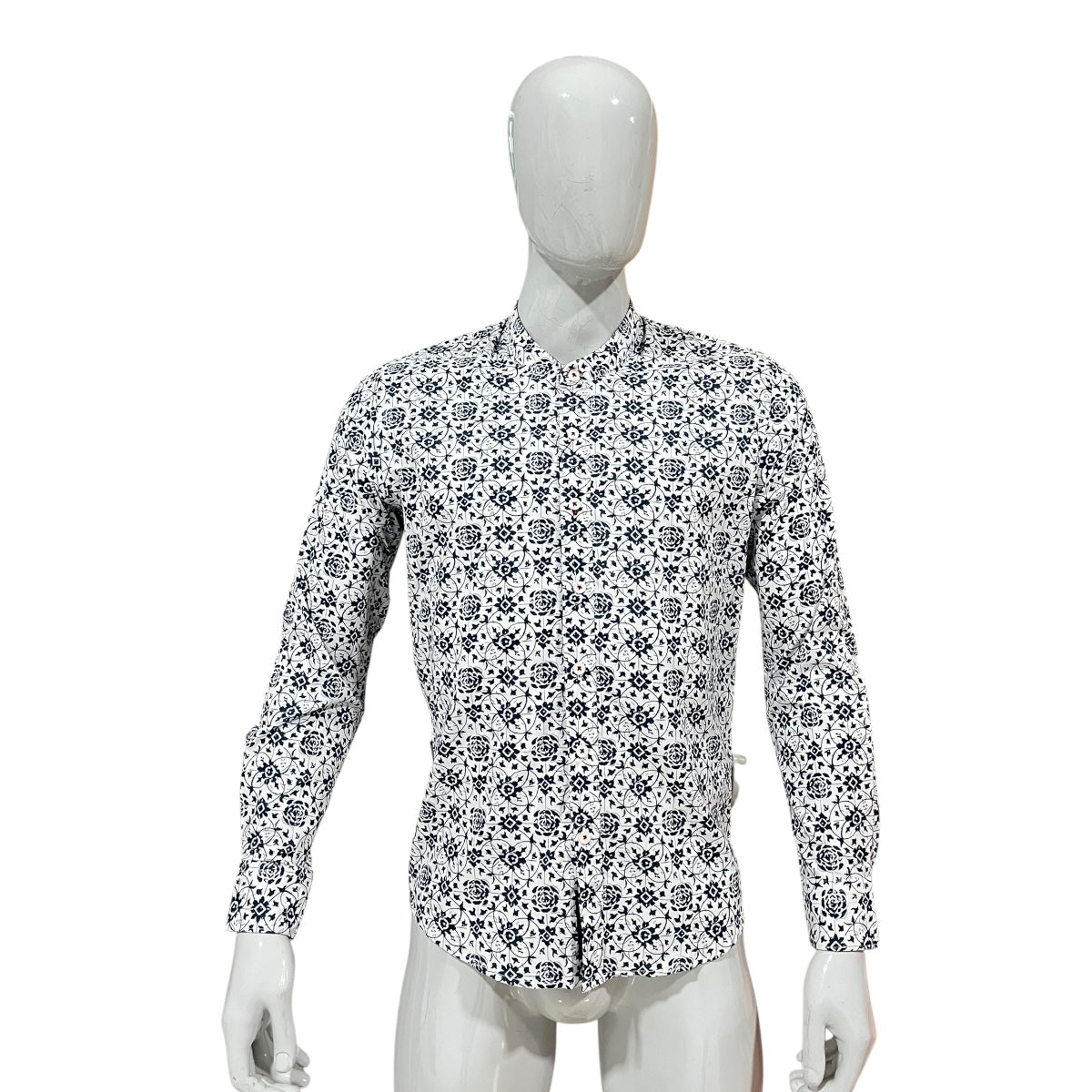 Camisa Slim Fit Flores Manga Larga Para Caballero Varanasi
