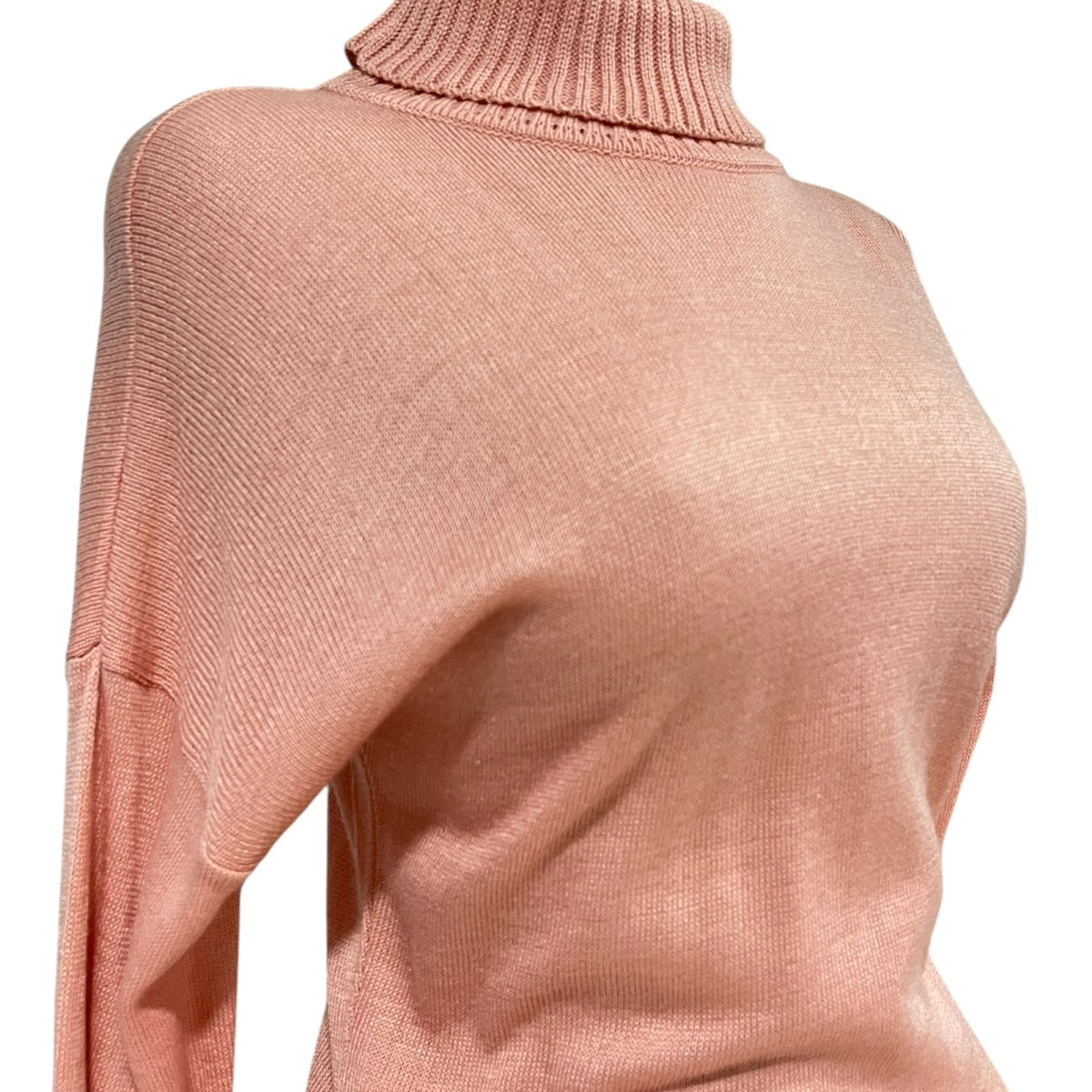 Vestido Cuello De Tortuga Color Rosa Para Dama Om