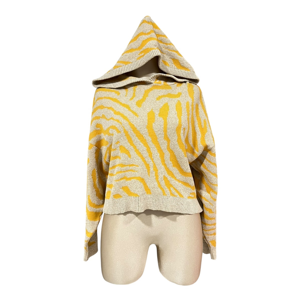 Sudadera Con Capucha Zebra Color Amarillo Para Mujer OM