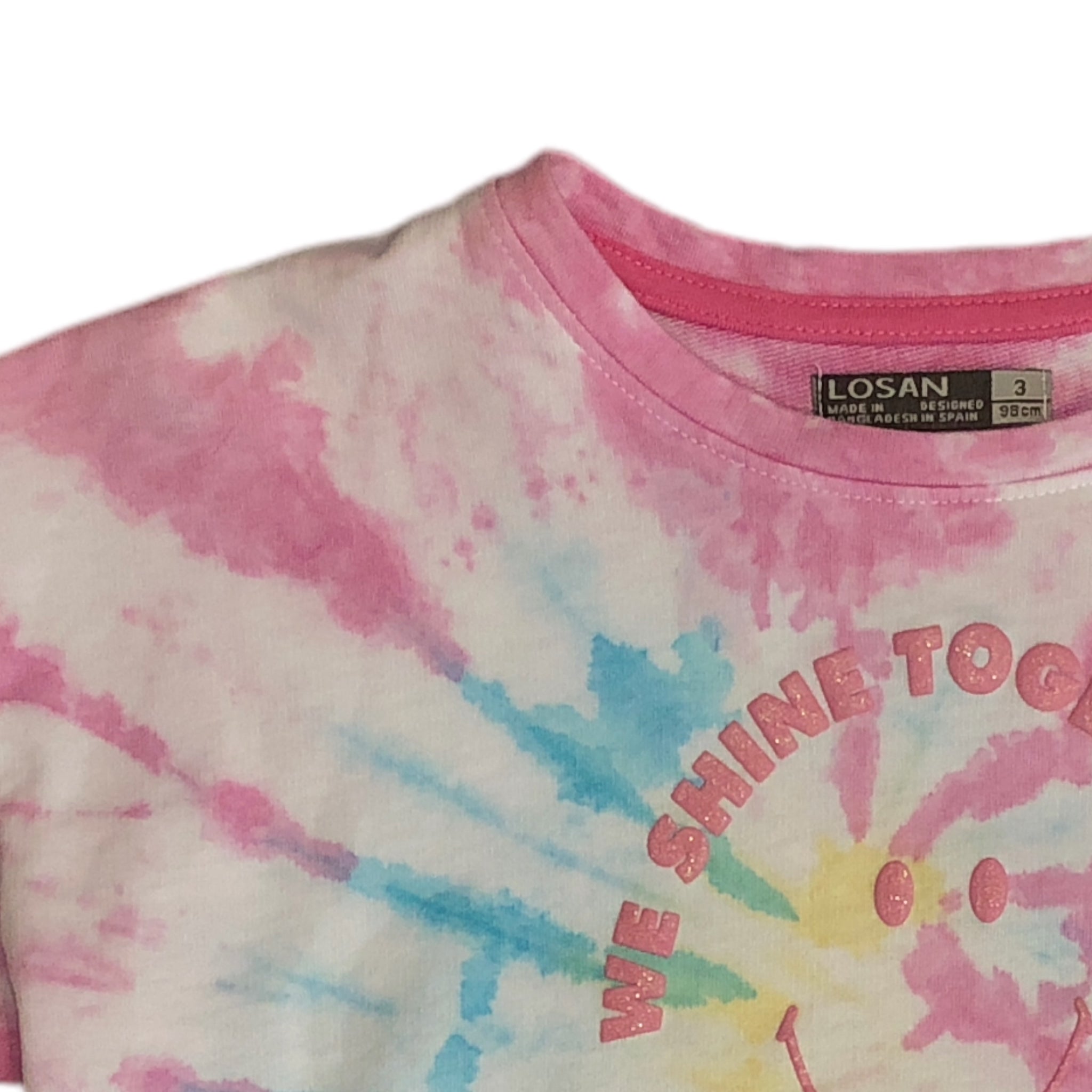 Sudadera Con Estampado Tie Dye "WE SHINE TOGETHER" niña Losan