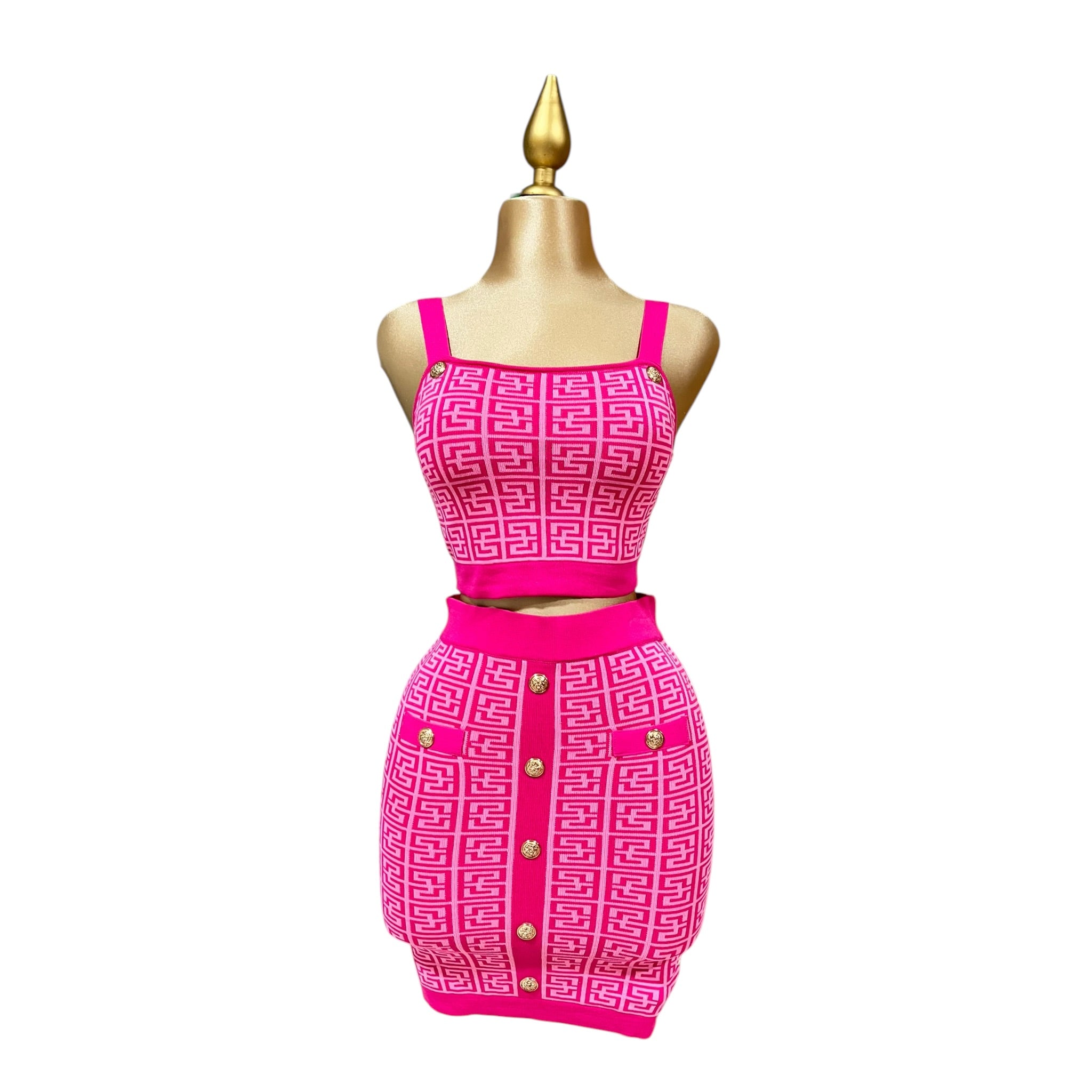 Conjunto falda top ensamble Fucsia LC