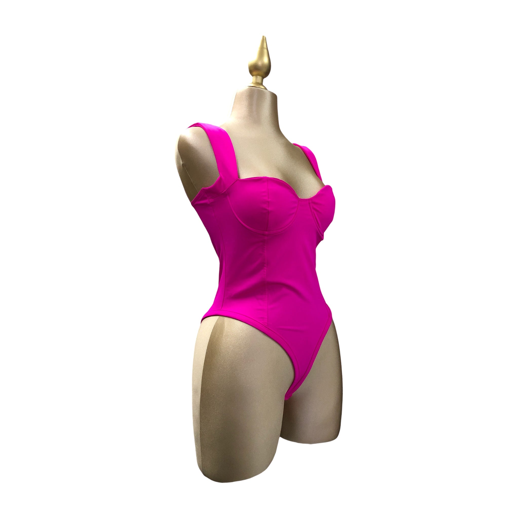 Body Fucsia Liso Para Dama LC