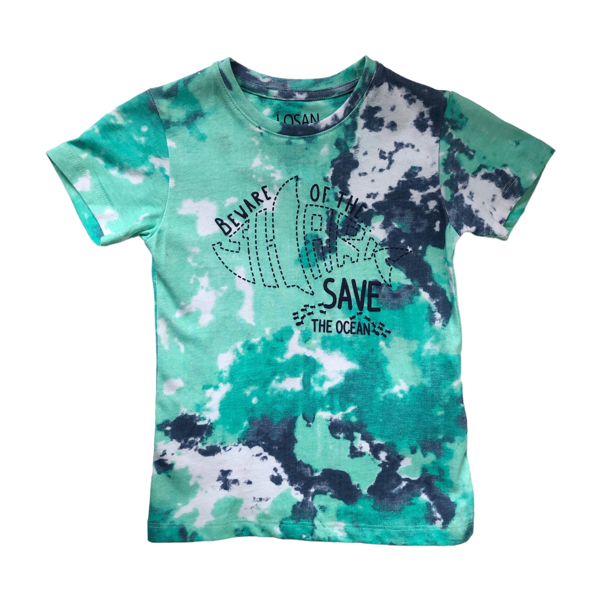 Playera De Manga Corta "Beware Of The Save The Ocean" Niño Losan