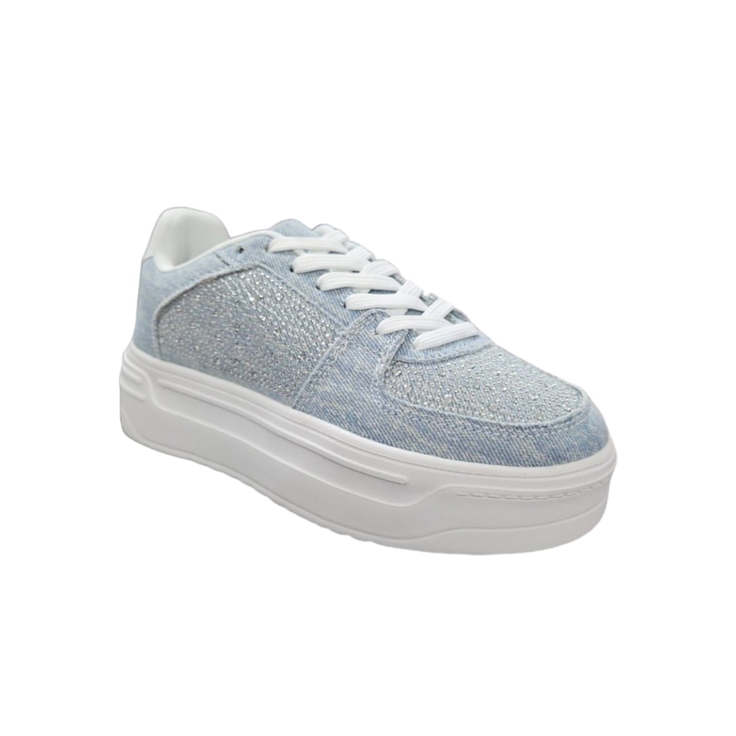 Tenis Denim Plataforma Con Pedrería LILIANA