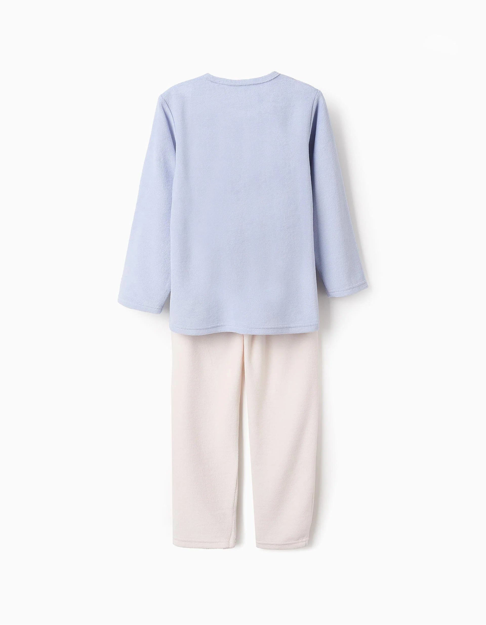 Pijama de Terciopelo con Estampado y Volantes para Niña Magic Azul/Beige ZIPPY