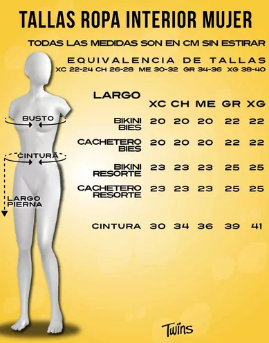 Ropa Interior Para Dama Calzón Cachetero Negro Liso TWINS