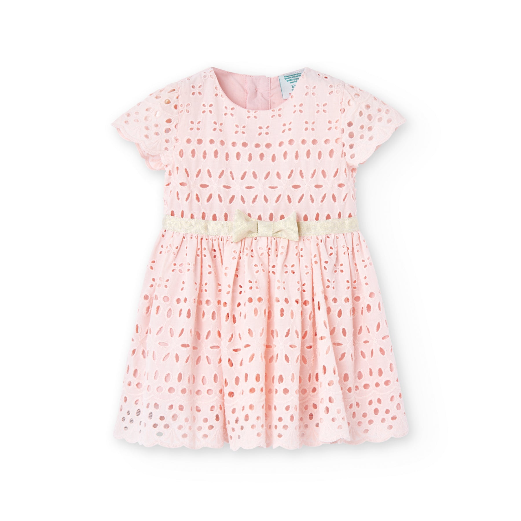 Vestido Bordado Color Rosa Para Niña BOBOLI