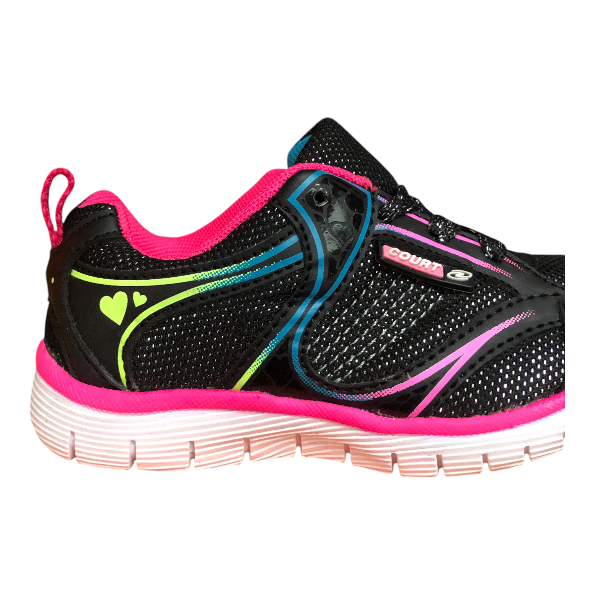 Tenis Deportivo Negro/FIUSHA Para Niña COURT