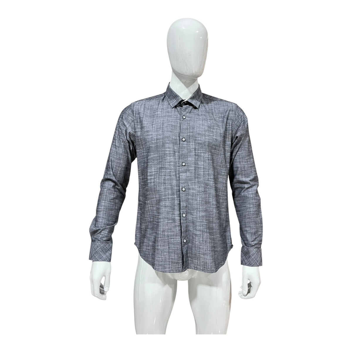 Camisa Gris Bordado  Para Caballero ZAREVICH COLLECTION