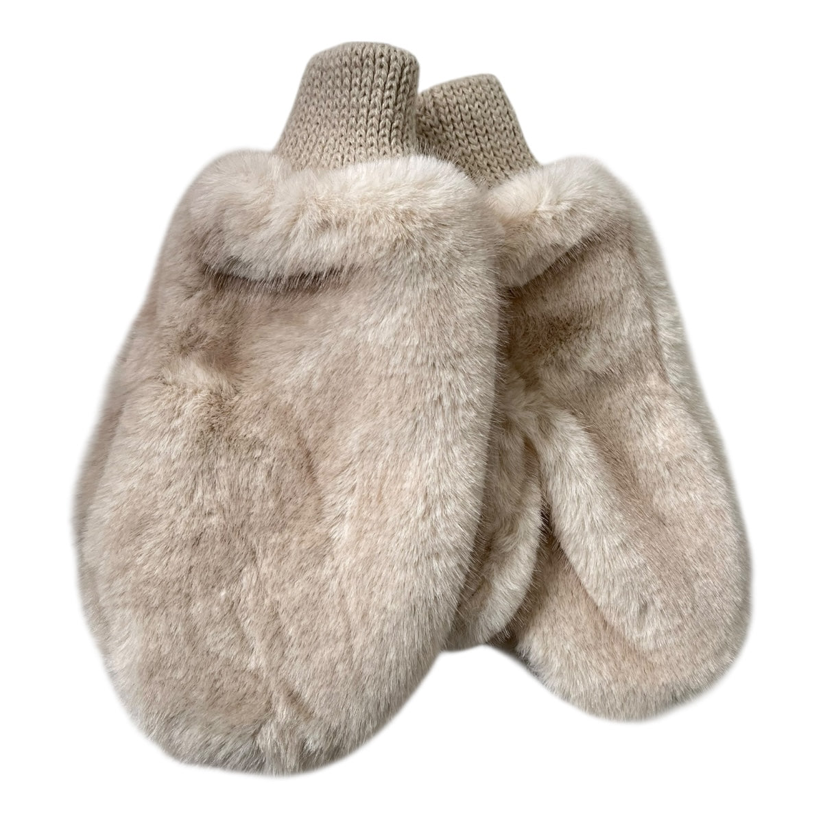 Guantes Beige Peluche Para Dama MUSSI