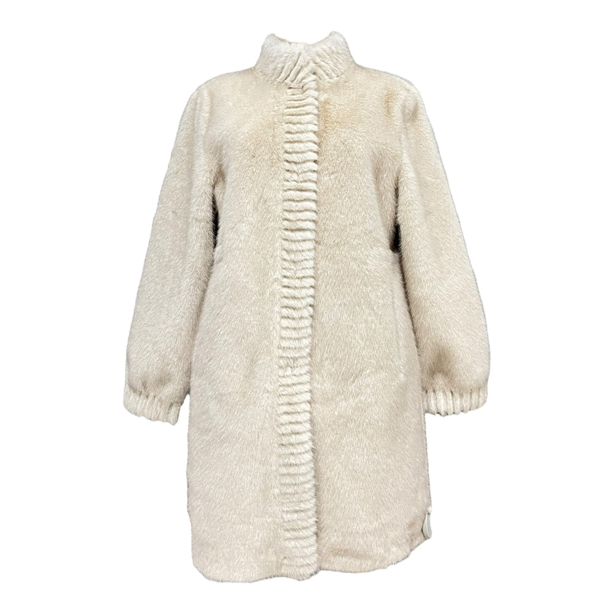 Abrigo Beige Peluche Para Dama MUSSI