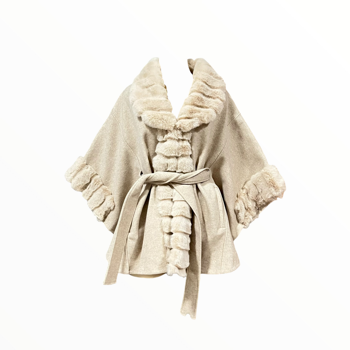 Capa Beige Con Cinturón MUSSI