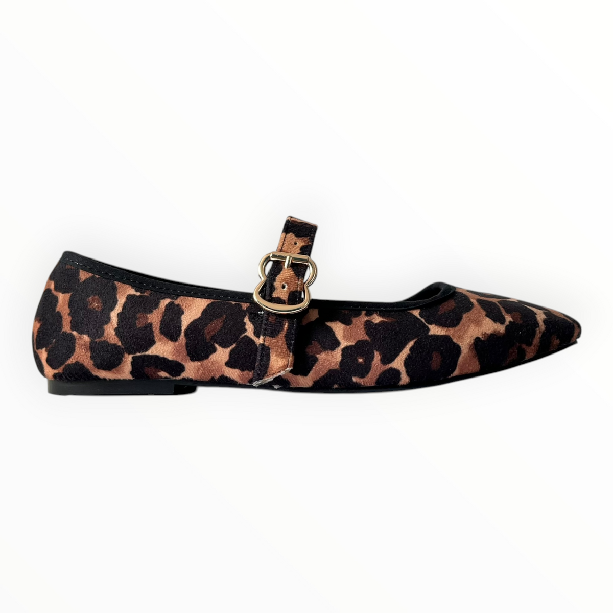 Zapato Bailarina Mary Jane Animal Print Senties
