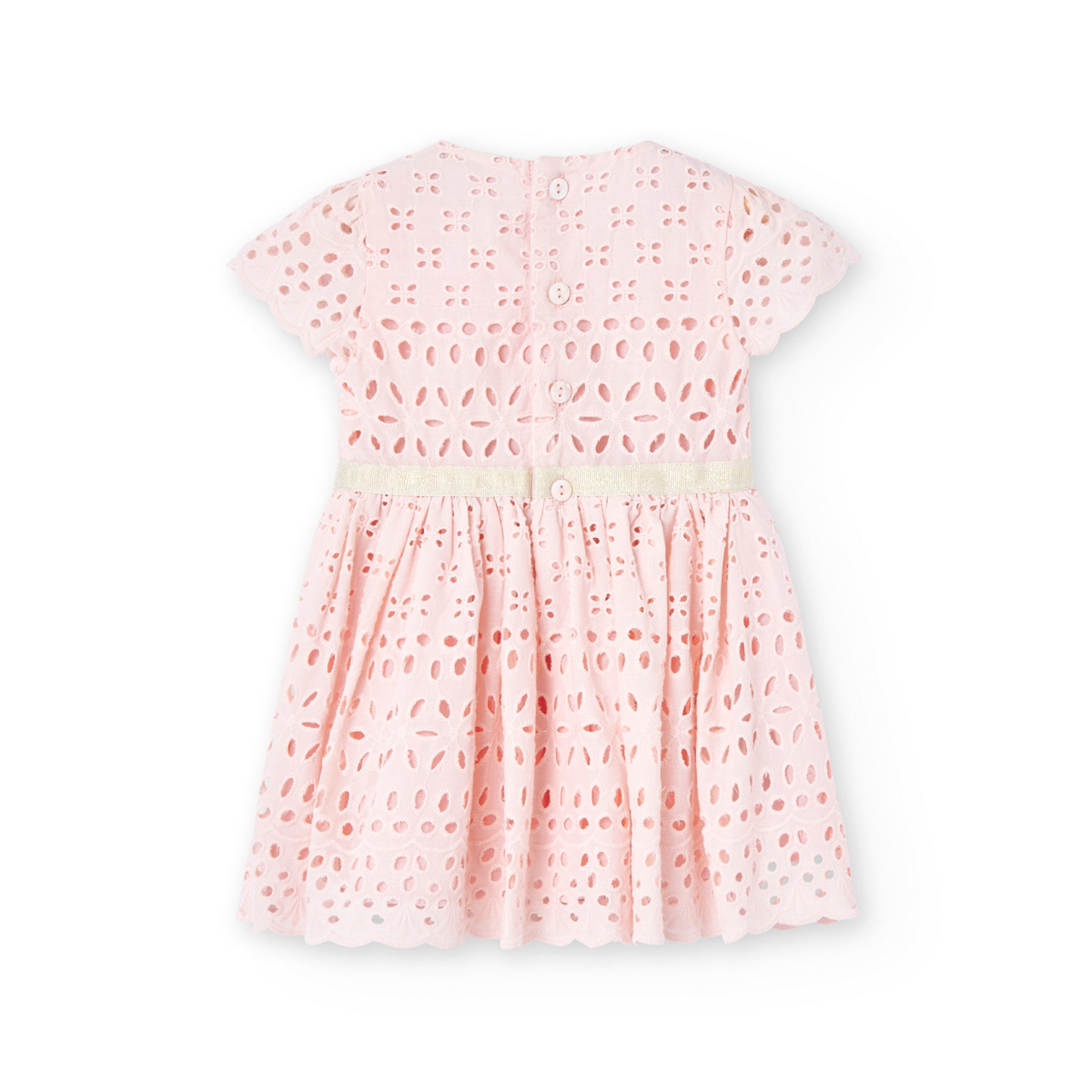Vestido Bordado Color Rosa Para Niña BOBOLI