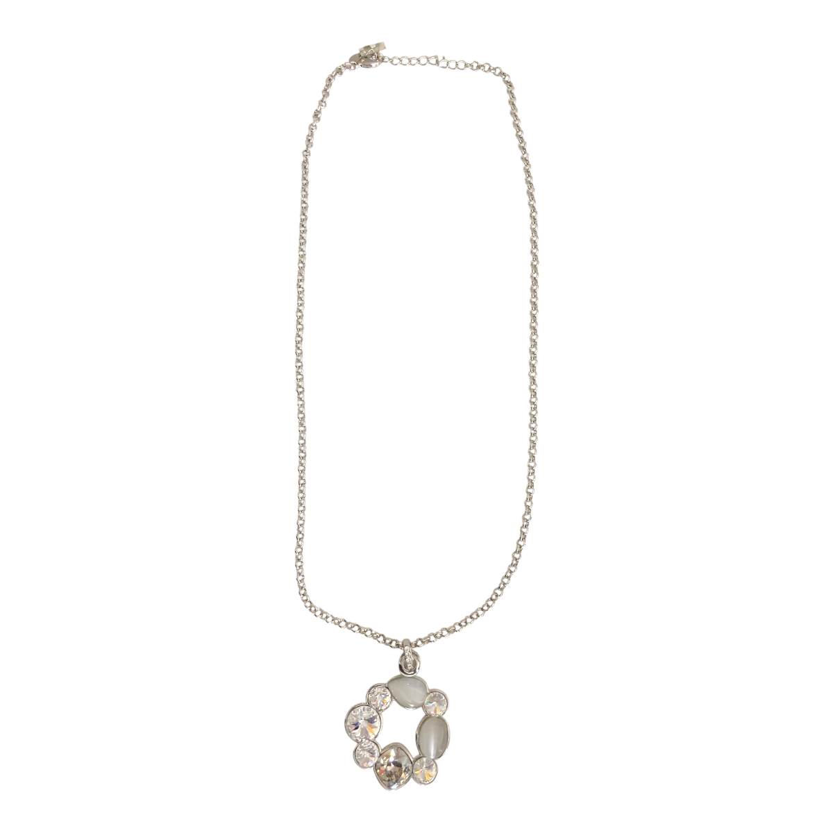 Juego De Collar Y Aretes Plateado