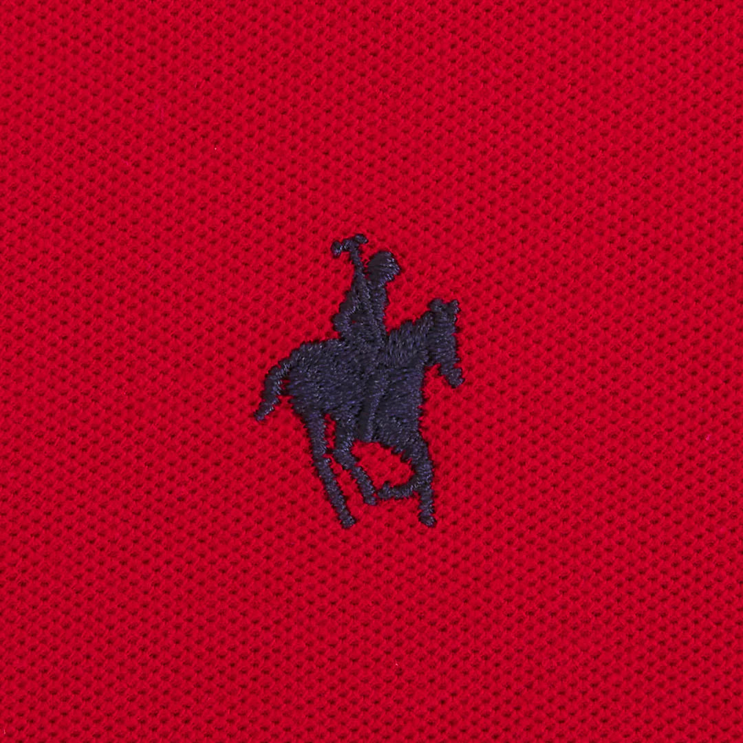 Playera Polo Roja Clásica Para Caballero Rock Hampton Polo Team