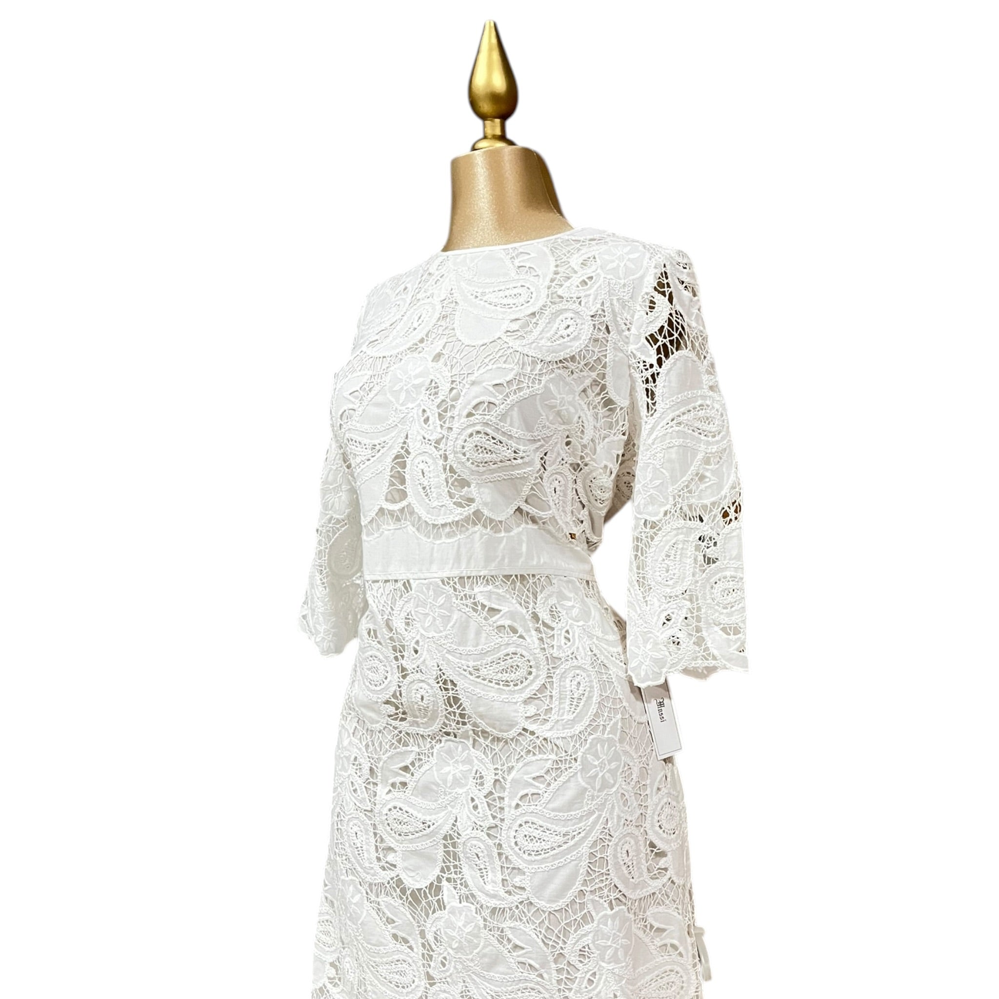 Vestido Blanco Guipur Mussi