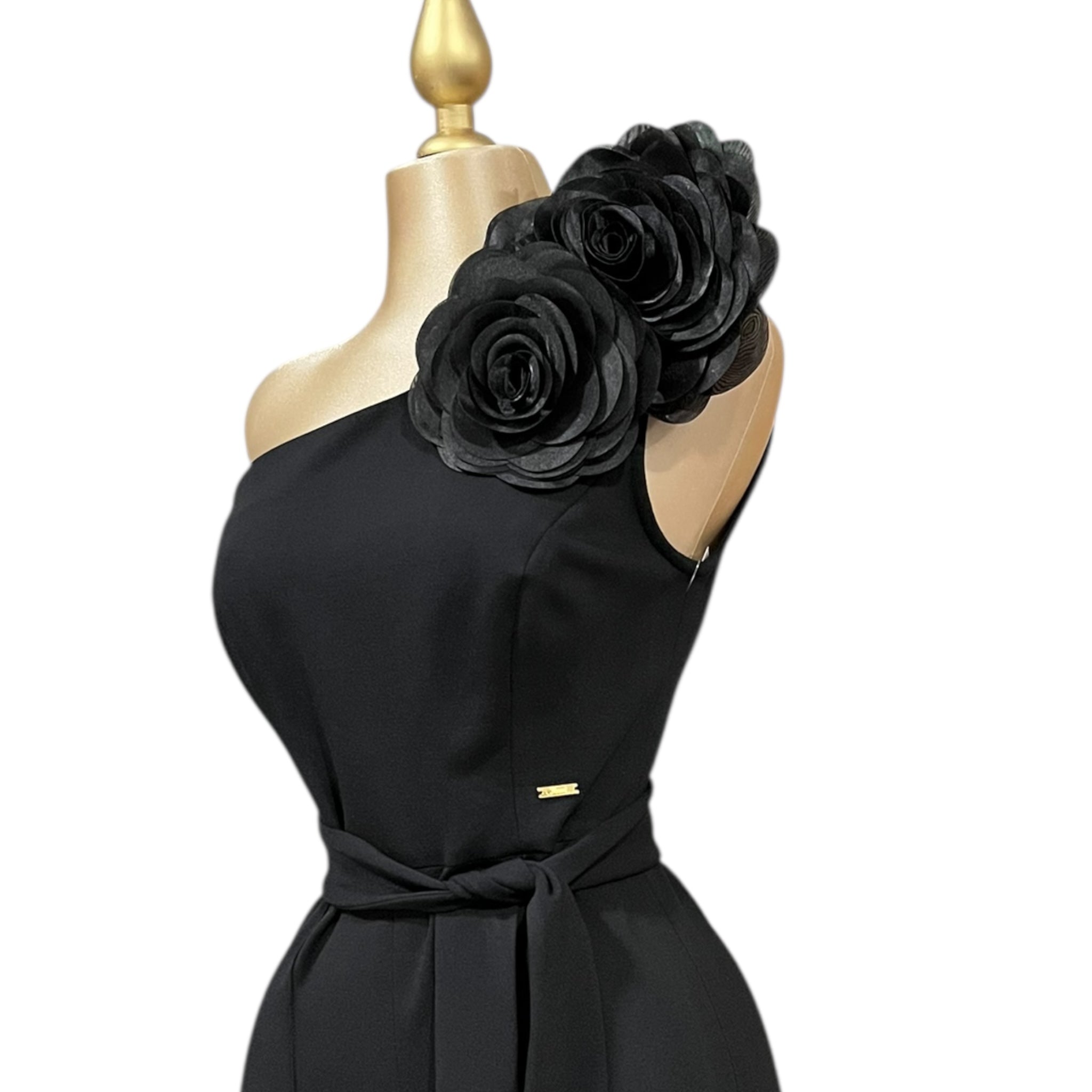 Jumpsuit Negro Broche Rosas Para Dama MUSSI