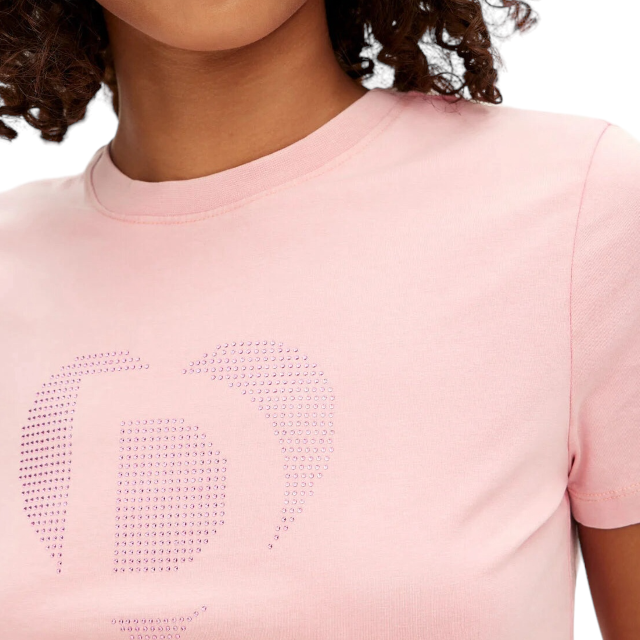 Playera imagotipo strass Rosa DESIGUAL