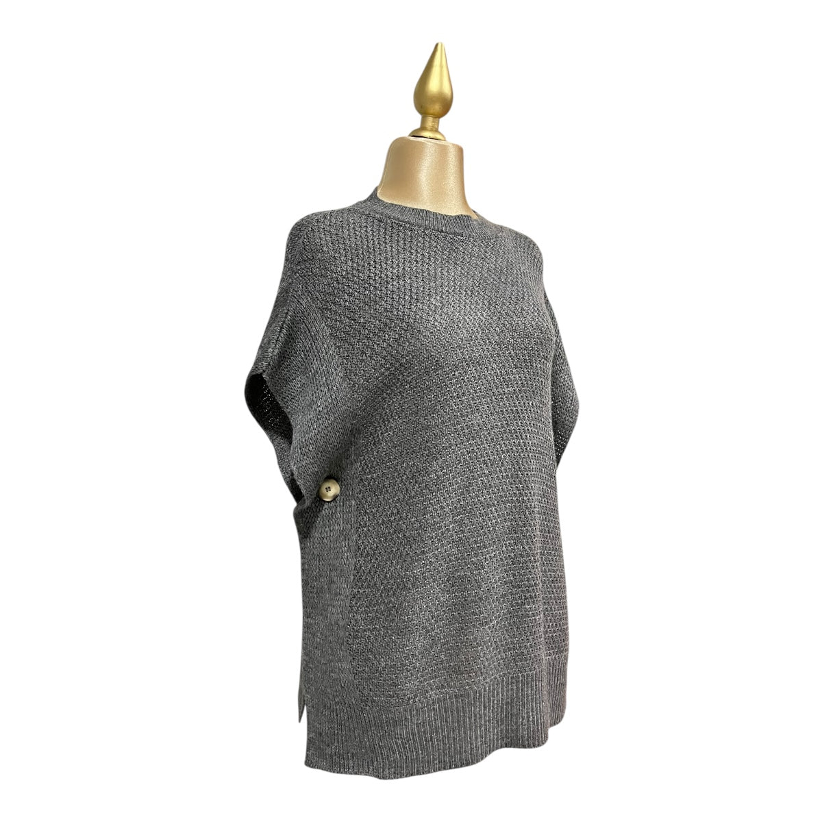 Capa Gris Tejida Para Dama Om