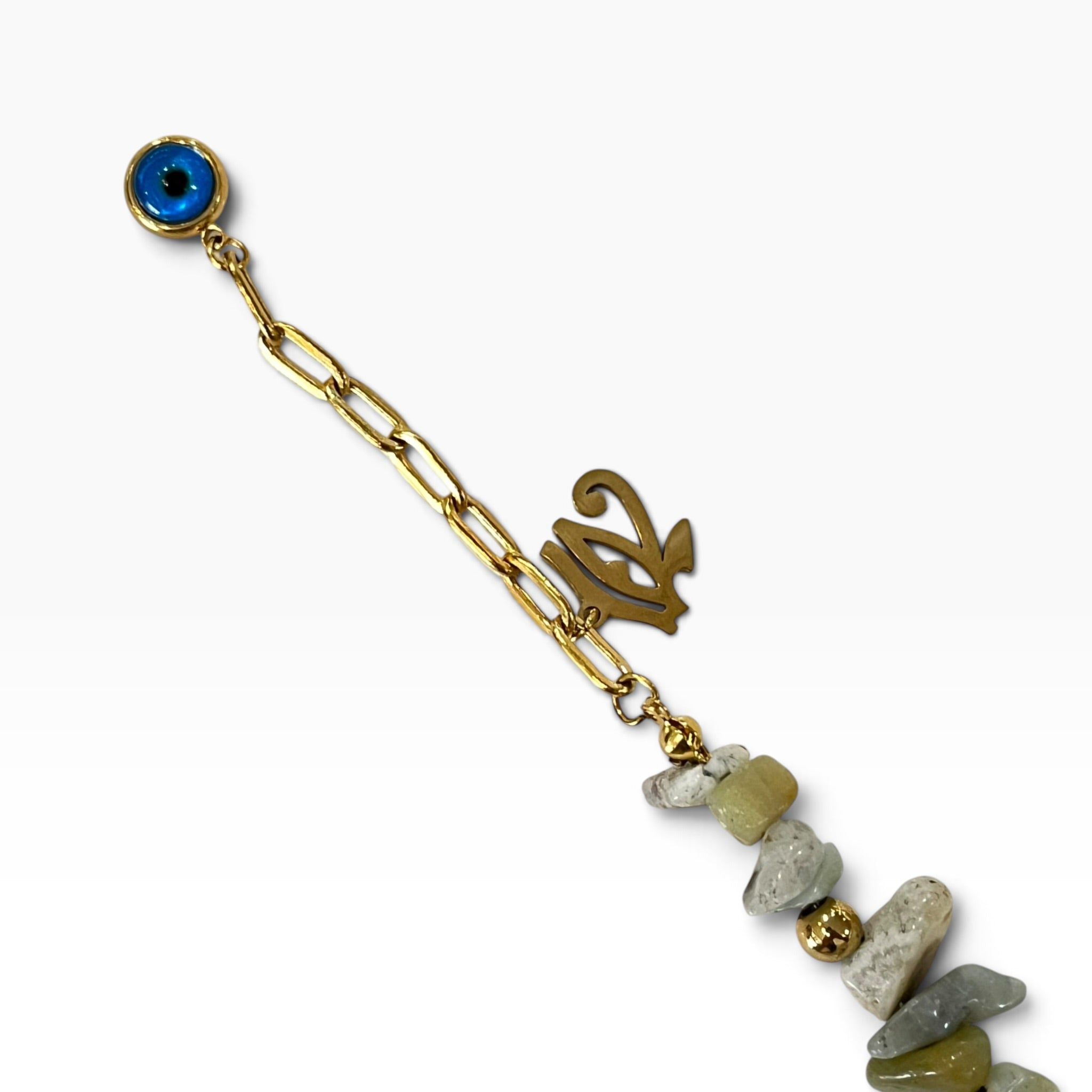 Pulsera Protección De Pidras Natural Ojo Turco