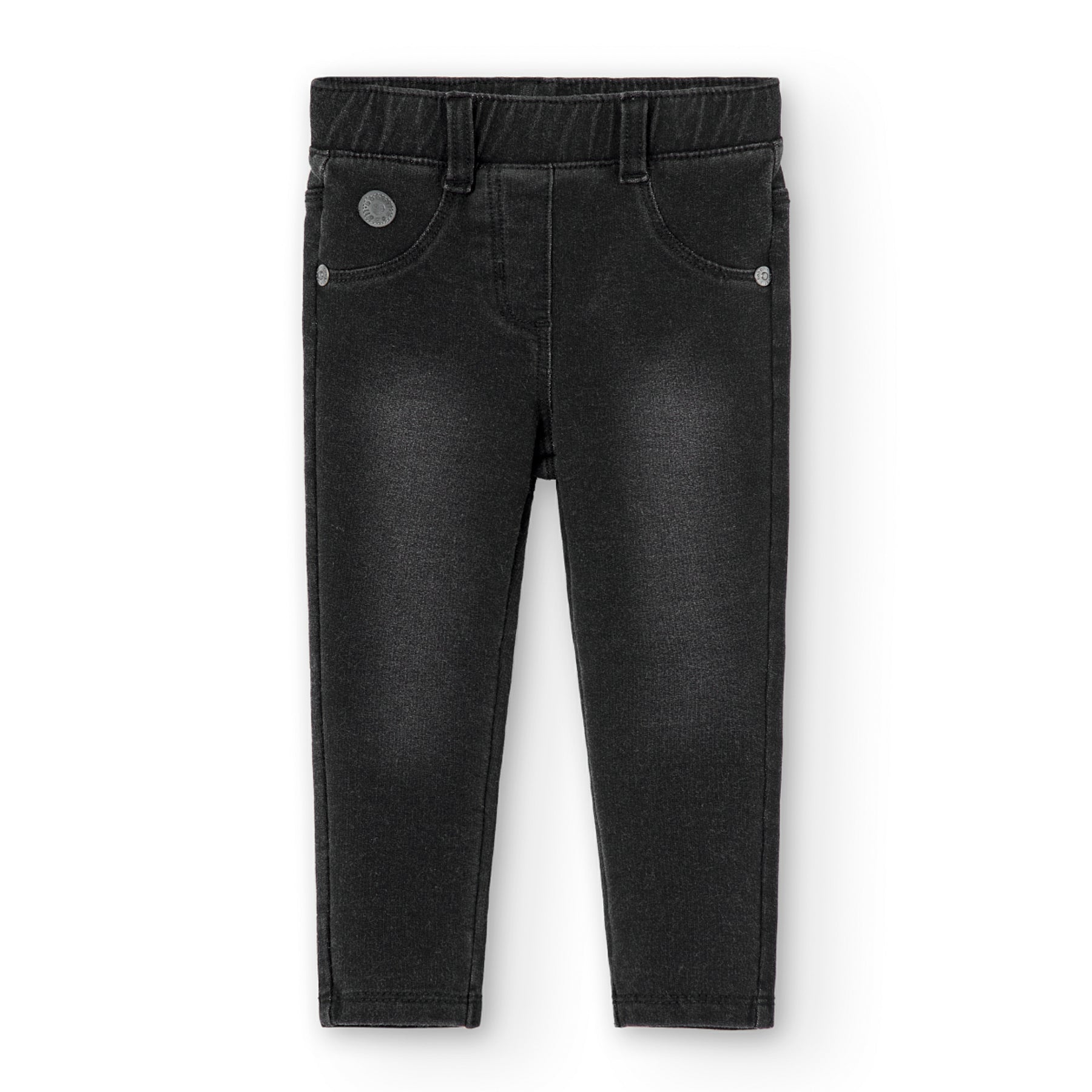 Pantalón Felpa Denim Black Para Niña BOBOLI