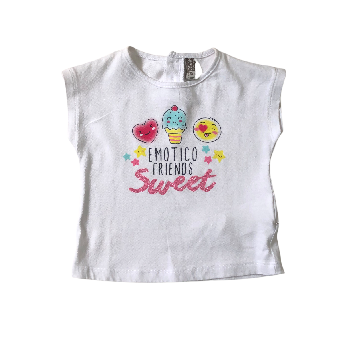 Playera “Emotico Friends Sweet” Color Blanco Losan