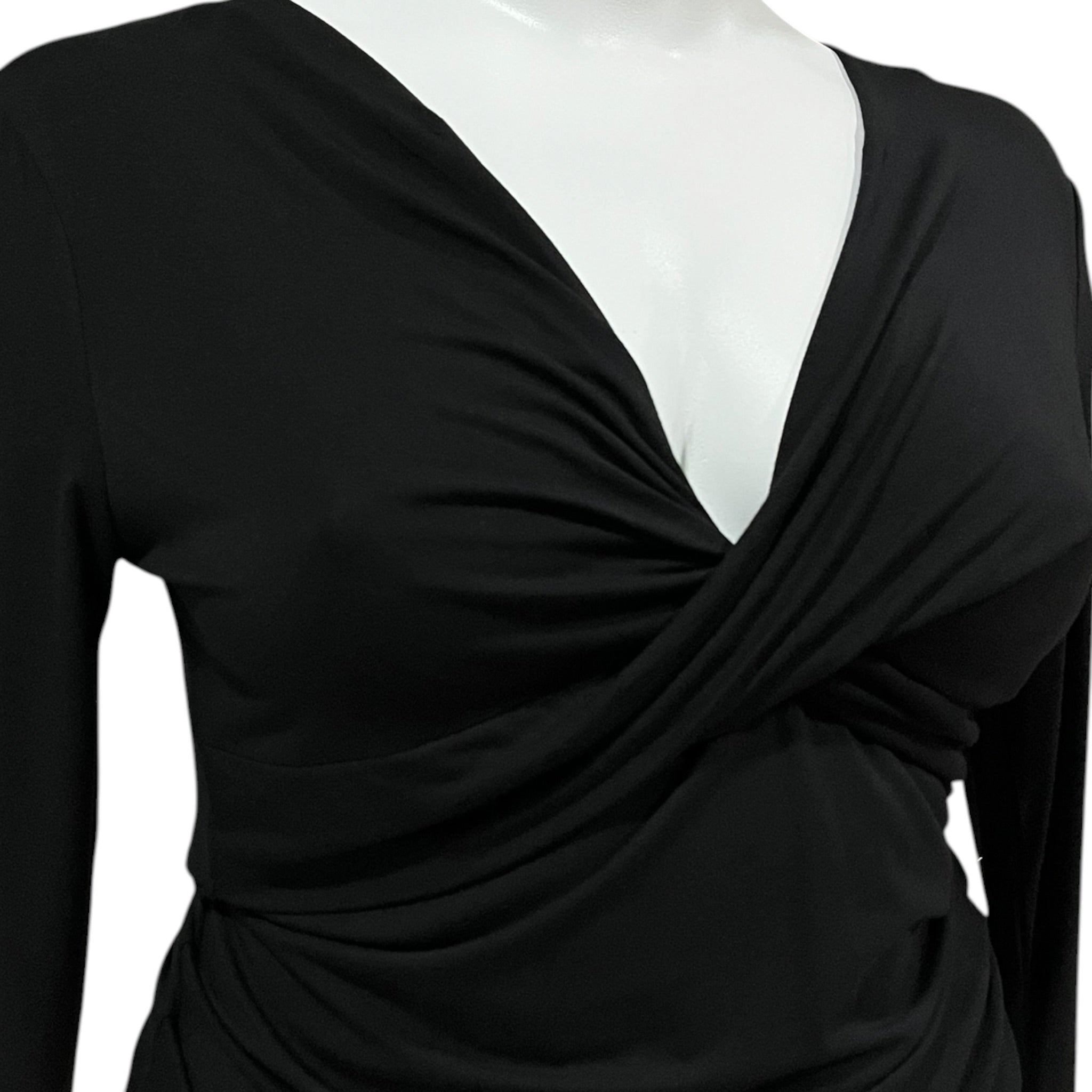 Blusa Escote V Con Nudo Frontal LC