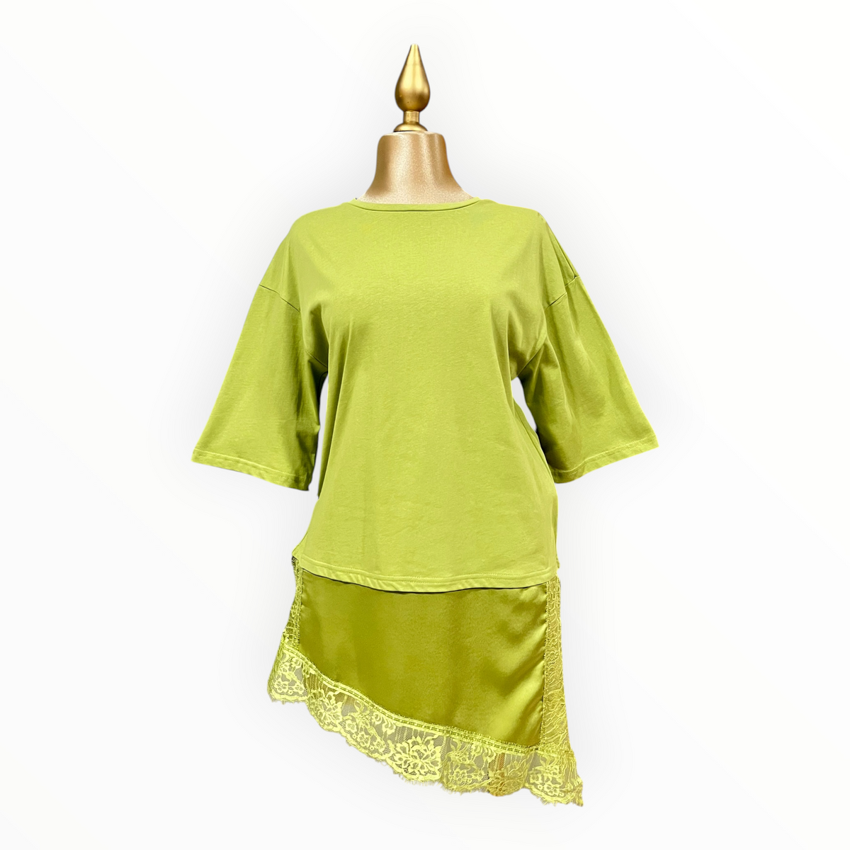 Playera Verde Manga Corta Amplia LC