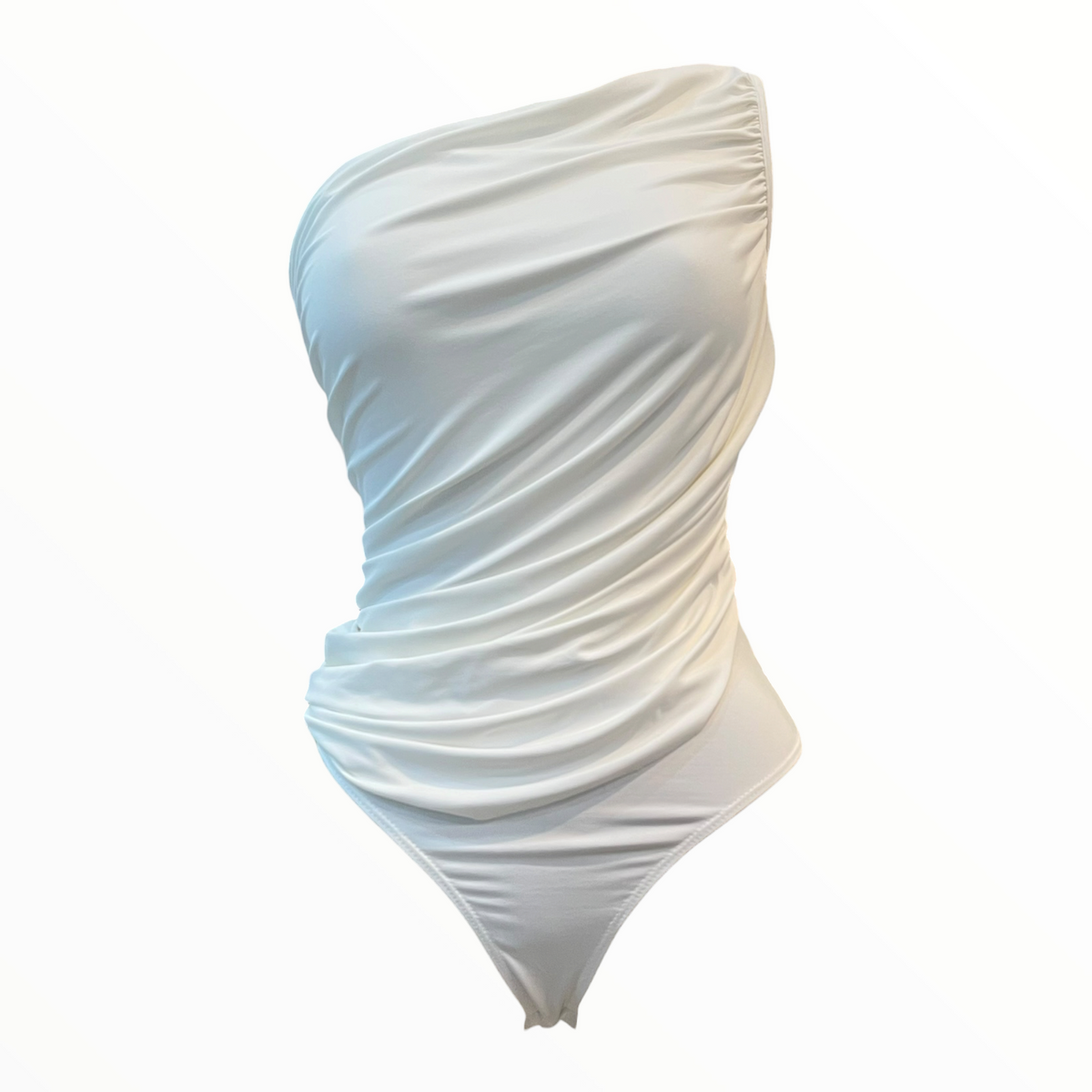 Body Manga Larga Asimétrico Blanco LC