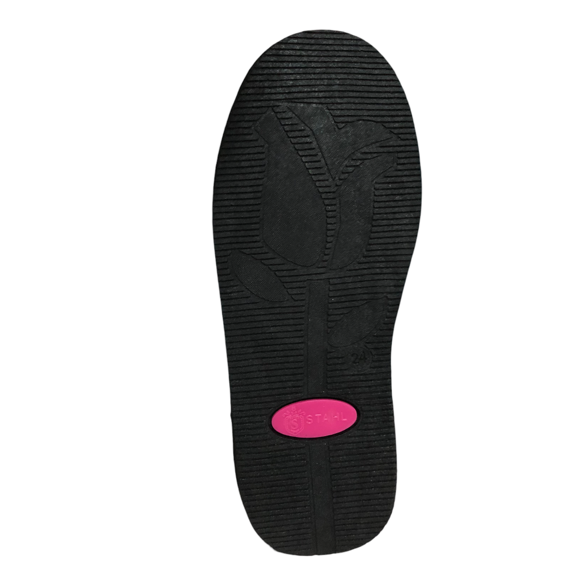 Pantufla de gamuza genuina negro dama STAHL