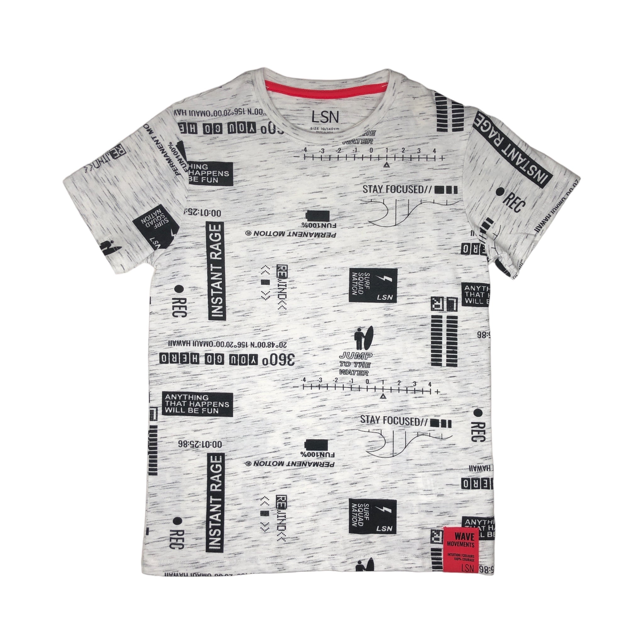 Playera Con Textos Estampados Letras Para Niño Losan