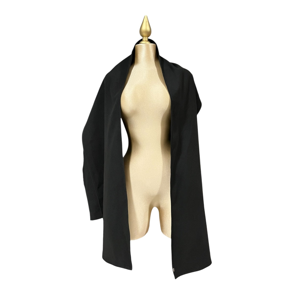 Abrigo Recto Cuello Mao Negro Para Dama MUSSI