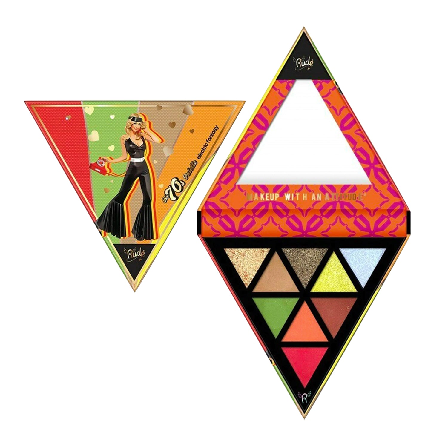Paleta De Sombras The 70s Electric Fantasy Rude Cosmetics
