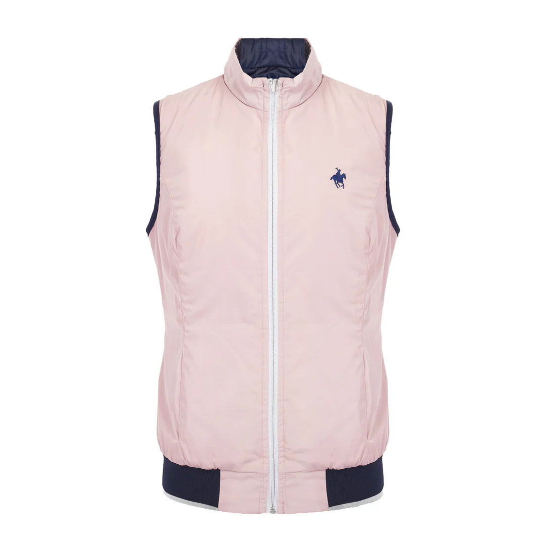 Chaleco Doble Vista Marino/ Malva Para Dama Rock Hampton Polo Team