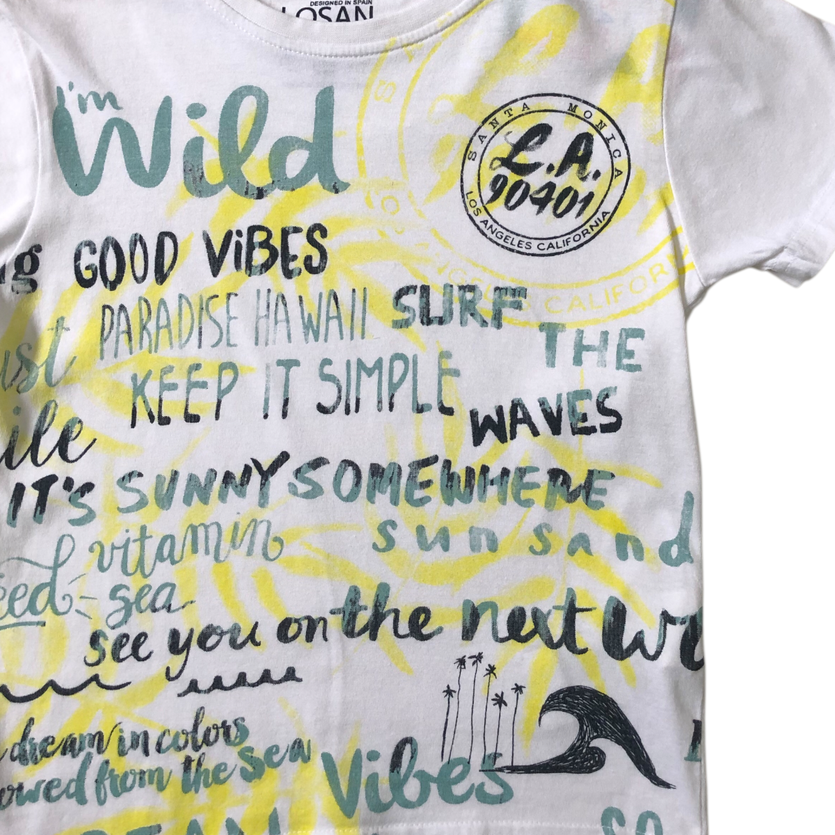 Playera Texto Estampado Losan