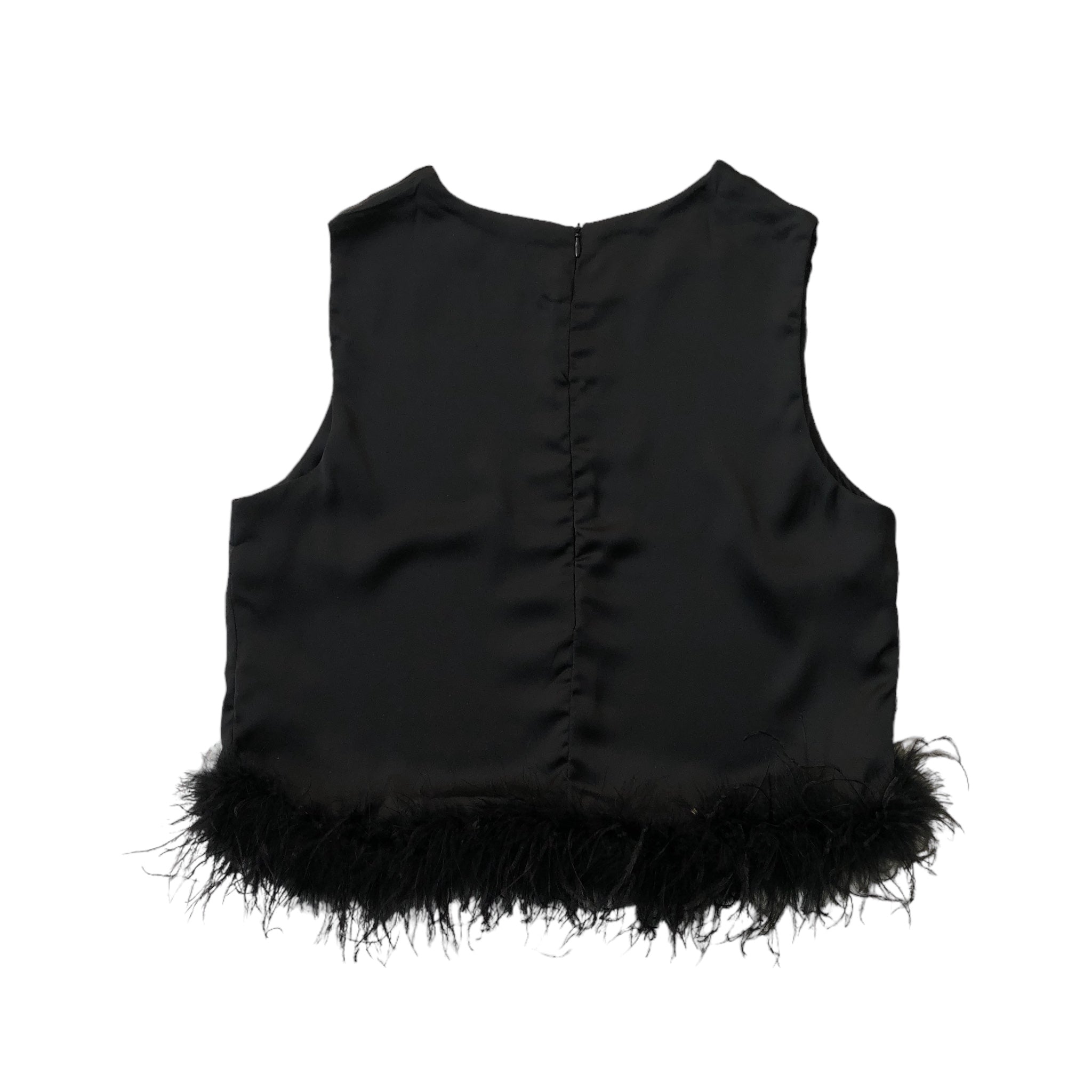Blusa sin mangas con Plumas negro LC